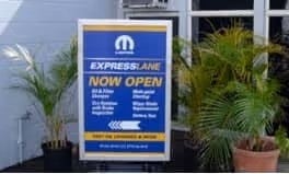 Express Lane service sign outside building